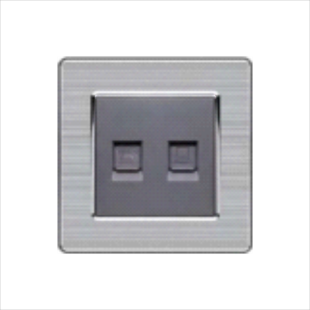 Bộ ổ cắm điện thoại và mạng S2 series MÀU XÁM (C1B039)